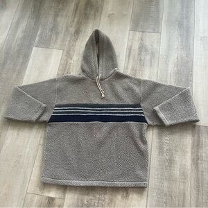 VTG GAP 90 s Shera Hoodie XL 51” Grey Pullover Chest Stripe Hooded Ethnic Boho